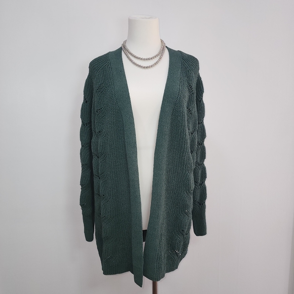 Maurices green cardigan size 0X - Picture 3 of 5